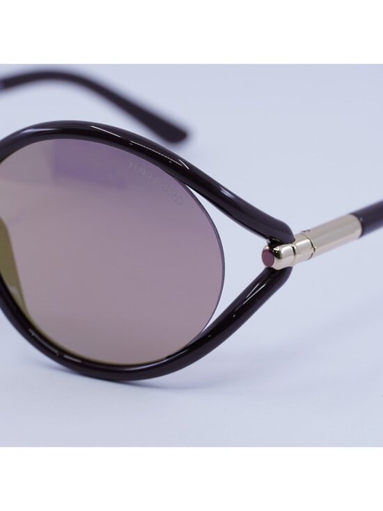 Tom Ford Melody FT1090 48Z Sunglasses Brown Round Frame, Brown Lenses main image 9